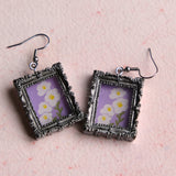 Large Fancy Pictures of Flowers Earrings