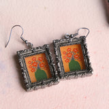 Large Fancy Pictures of Flowers Earrings