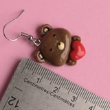 Lonely Heart Bear earrings