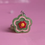 Happy Minty Flowers Earrings