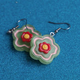 Happy Minty Flowers Earrings
