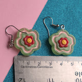 Happy Minty Flowers Earrings