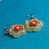 Happy Minty Flowers Earrings