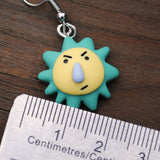 Grumpy Green suns earrings