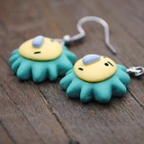 Grumpy Green suns earrings