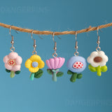 Set of 5 Magic Flower Party earrings