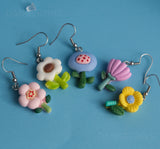 Set of 5 Magic Flower Party earrings