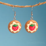 Strawberry Cream Cookie earrings