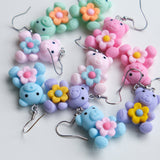 Friendly Flower Bears earrings