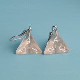 Clear RPG dice earrings