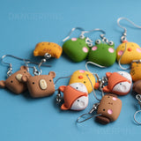 Extra cute animal heads earrings