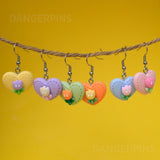 A Heart and Tulips earrings