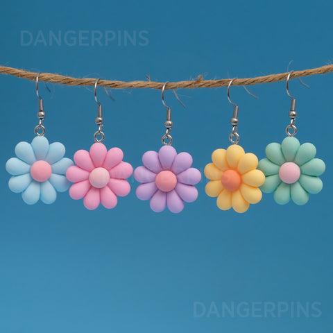 Radiating candy flowers earrings