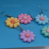 Radiating candy flowers earrings