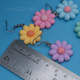 Radiating candy flowers earrings