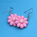 Radiating candy flowers earrings