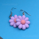 Radiating candy flowers earrings