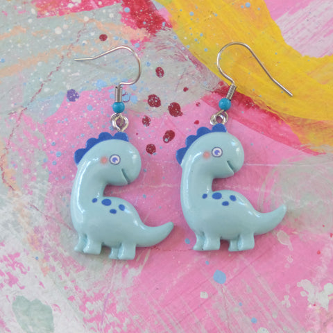 Lovely Blue Dinosaurs Earrings
