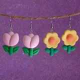 Big Chunky Flowers Earrings