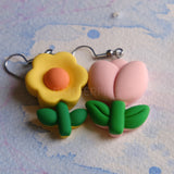 Big Chunky Flowers Earrings