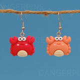 Admiral Snips, the Brave Explorer crab earrings