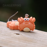 Admiral Snips, the Brave Explorer crab earrings