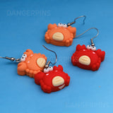 Admiral Snips, the Brave Explorer crab earrings