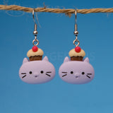 Susan the Cupcake Kitten earrings