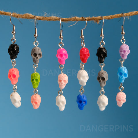 Scary Skull Cascade earrings