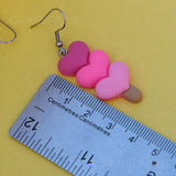 Triple Heart Popsicle earrings