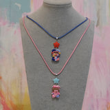 Set of 6 Clown Superstars Pendant Necklaces