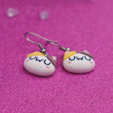 Snoozing Calico Cat earrings