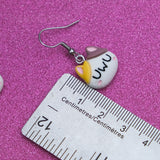 Snoozing Calico Cat earrings