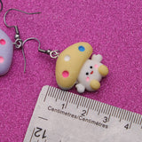 Happy Mushroom Children earrings