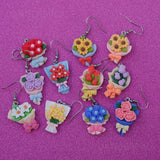 A Grand Gesture - 11 flower bouquet earrings