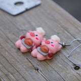 Trotters the Pig Chef earrings