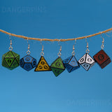 Large Ornamental RPG dice earrings