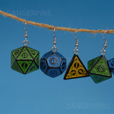 Large Ornamental RPG dice earrings