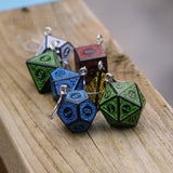 Large Ornamental RPG dice earrings