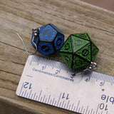 Large Ornamental RPG dice earrings