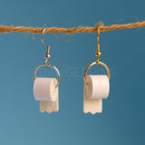 Gross Toilet paper earrings for weirdos