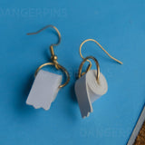 Gross Toilet paper earrings for weirdos