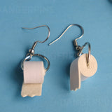 Gross Toilet paper earrings for weirdos