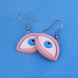 Soulless unblinking staring eyes of doom earrings