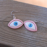 Soulless unblinking staring eyes of doom earrings