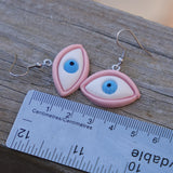 Soulless unblinking staring eyes of doom earrings