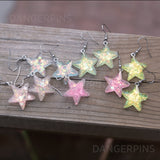 5 pair set faceted sparkle stars or hearts earrings