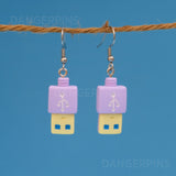 Extra Geeky USB Plug earrings