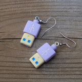 Extra Geeky USB Plug earrings