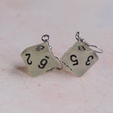 Glow in the Dark RPG dice earrings